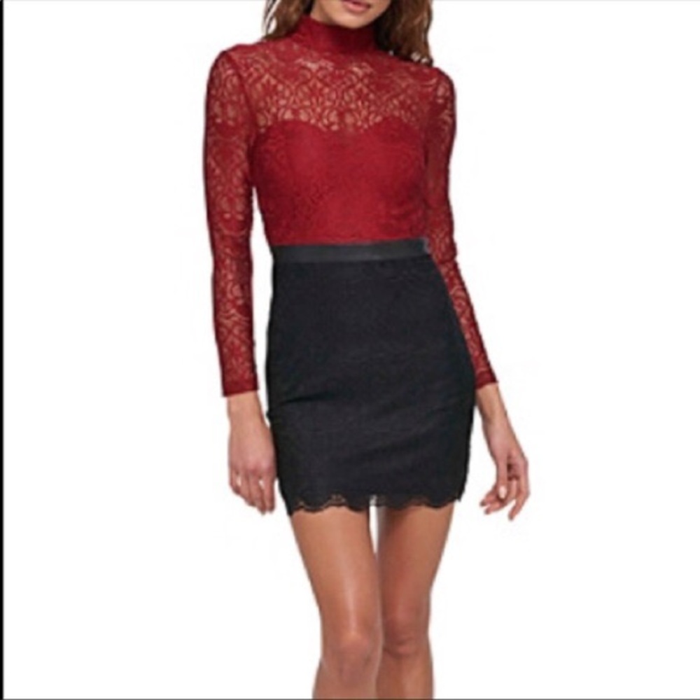 Guess Lace Mock Dress size 6 NWT